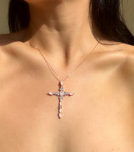 Load image into Gallery viewer, The Rose Quartz Cross Necklace
