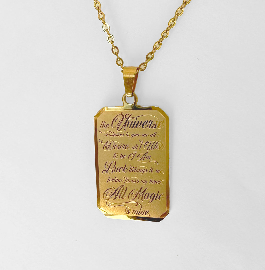 Classic Key Necklace in Antique Gold