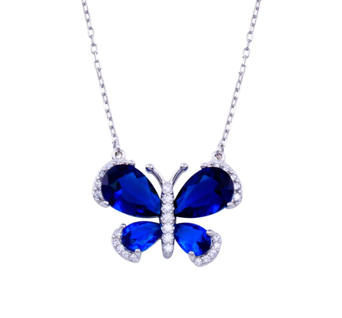 The Sapphire Butterfly Necklace